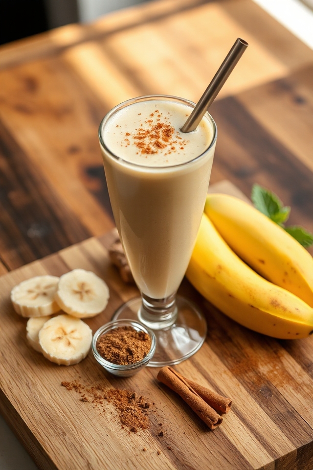 banana coffee with cinnamon