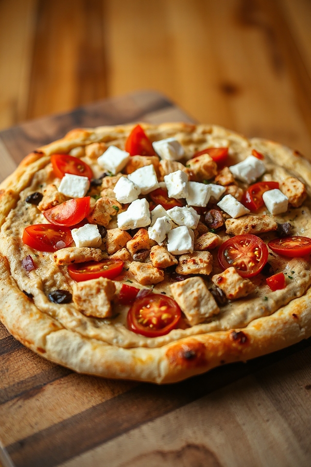 chicken hummus pizza recipe