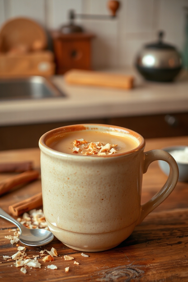 coconut coffee with cinnamon