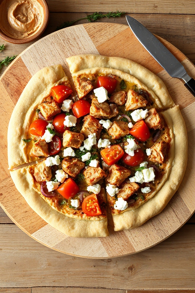 coffee infused chicken pizza
