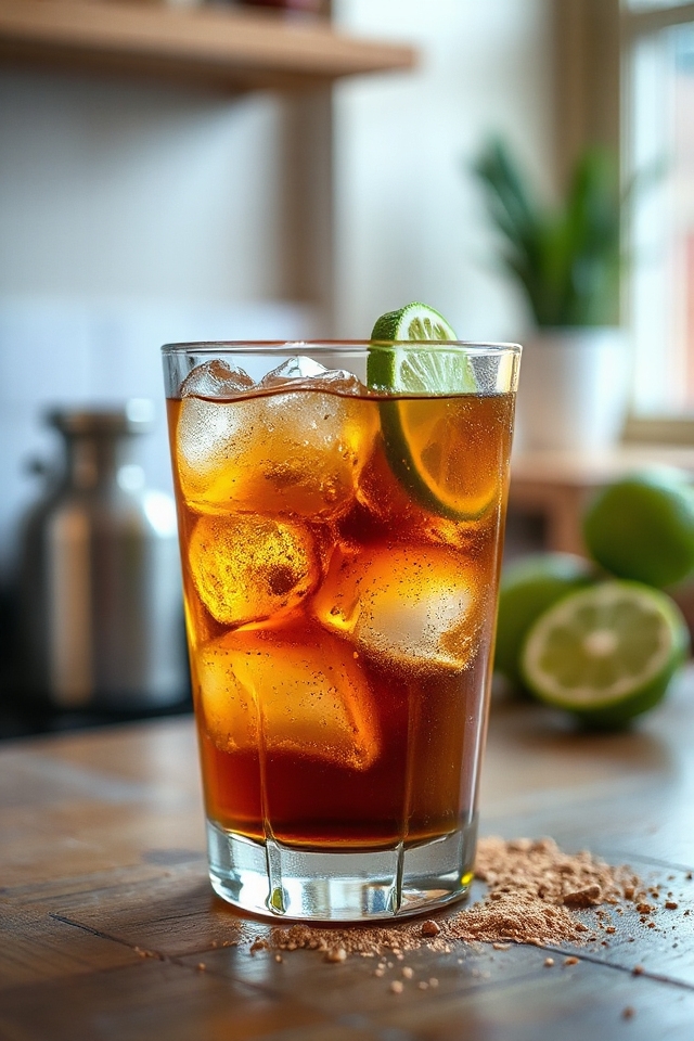 coffee tonic with lime