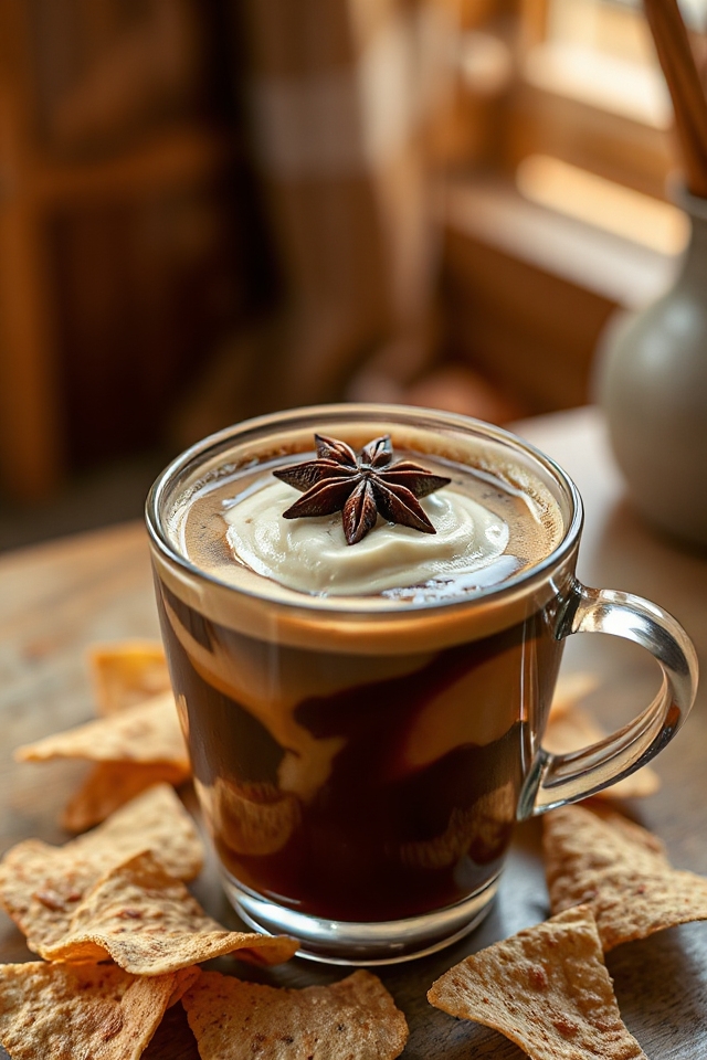 coffee with creamy star anise