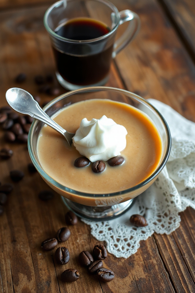 creamy coffee with cornstarch