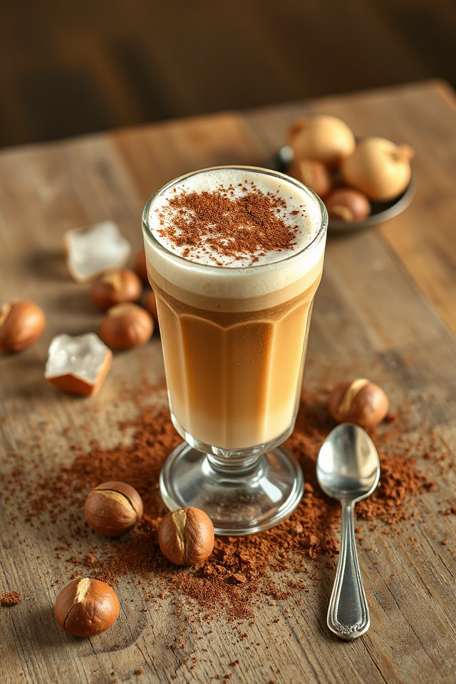 hazelnut coffee sparkling beverage