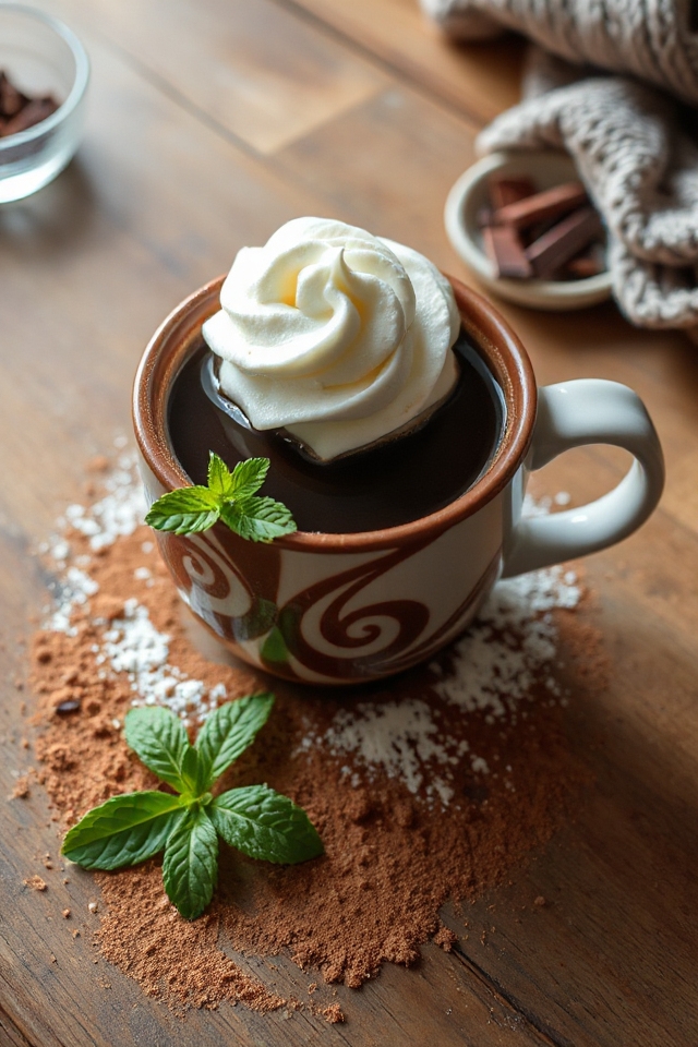 minty cocoa coffee delight