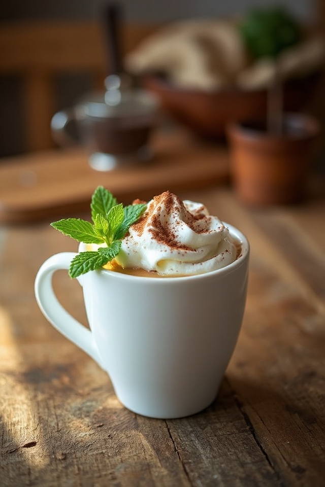 minty cocoa coffee delight