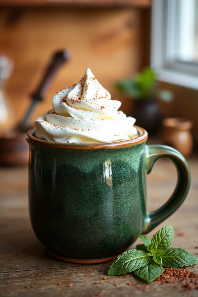 minty cocoa coffee delight
