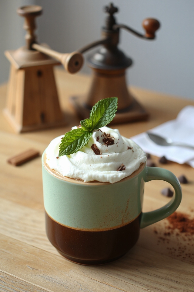 minty cocoa coffee delight