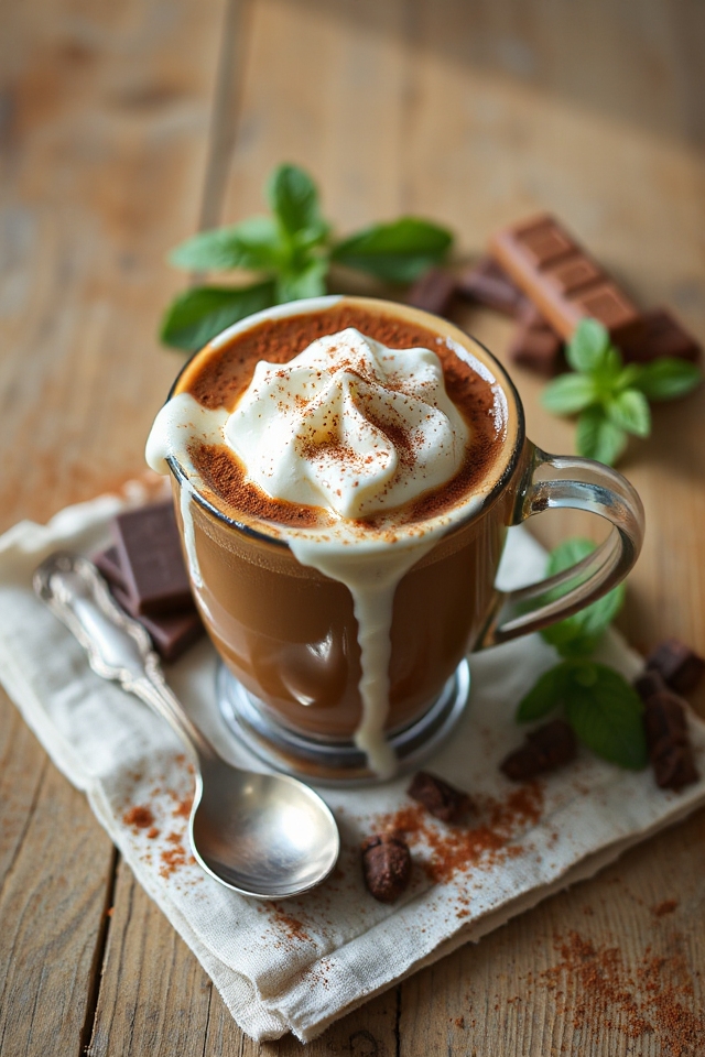 minty cocoa coffee recipe