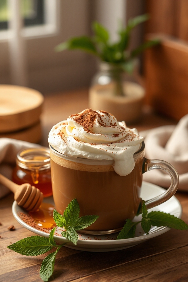 minty coffee with honey delight