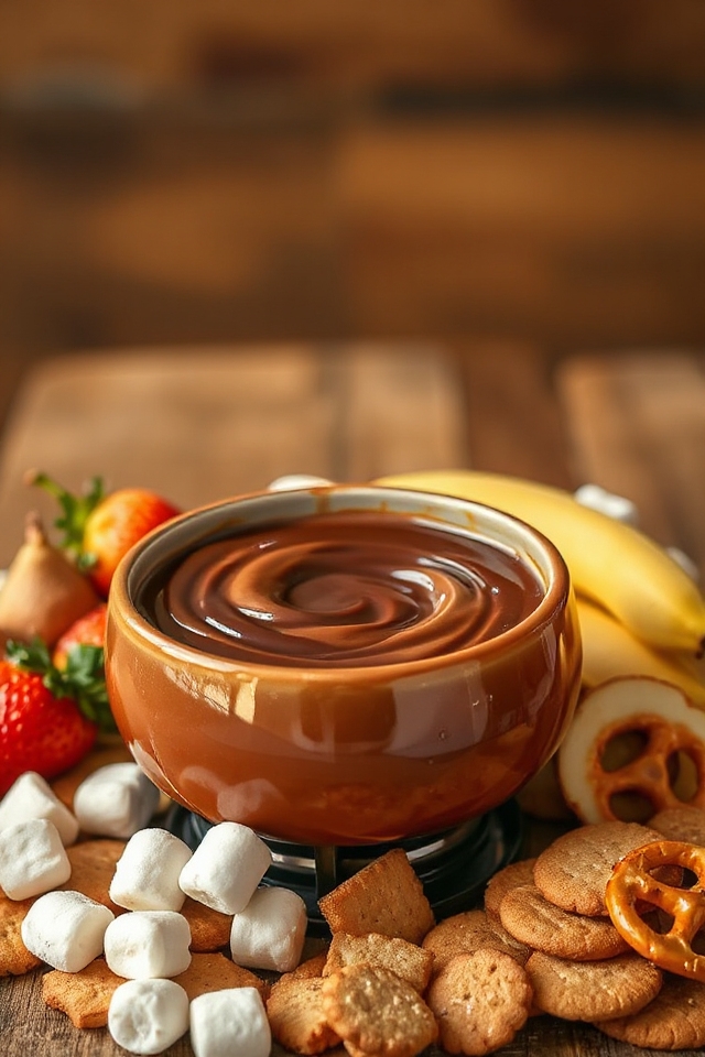 mocha caramel coffee fondue