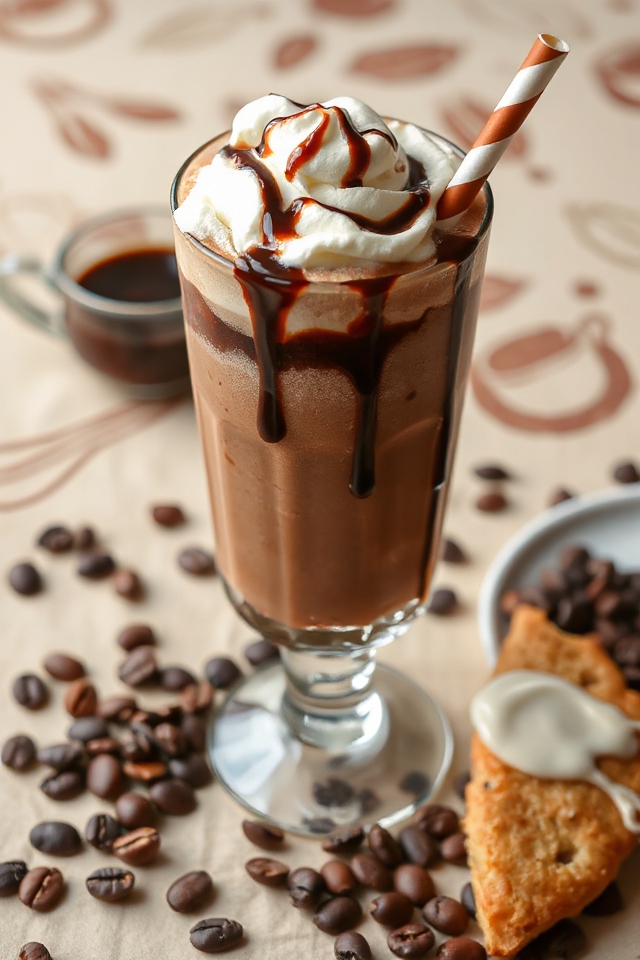mocha coffee with chocolate